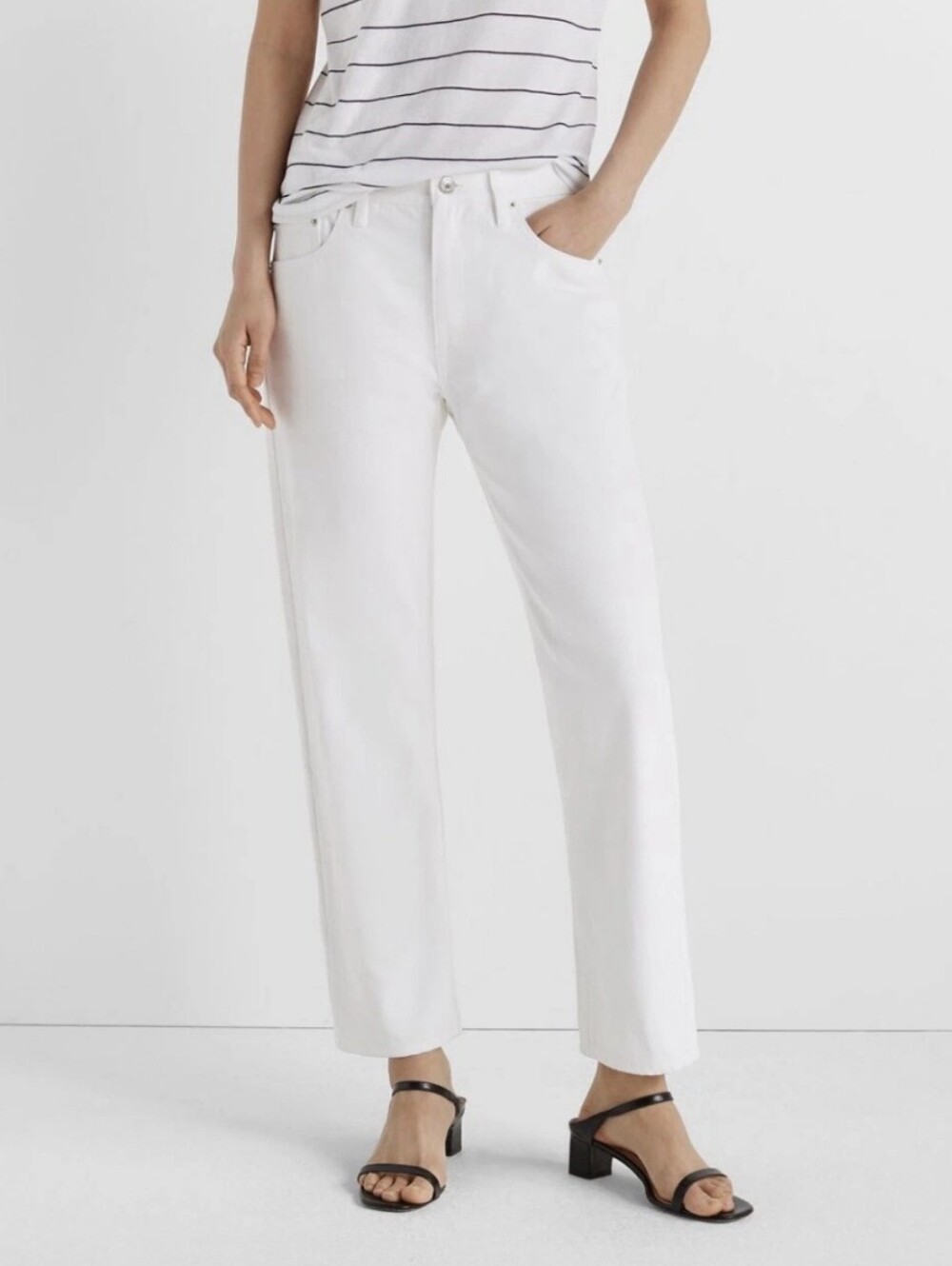 Club Monaco Women's Relaxed White Jeans